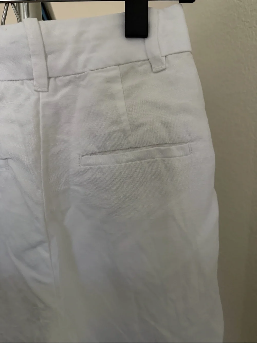 Aritzia Wilfred White Wide-Leg Linen Pants